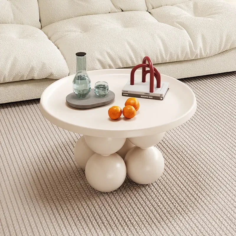 Sleek Aurelle Round Coffee Table – Premium Stainless Steel with Smooth Finish