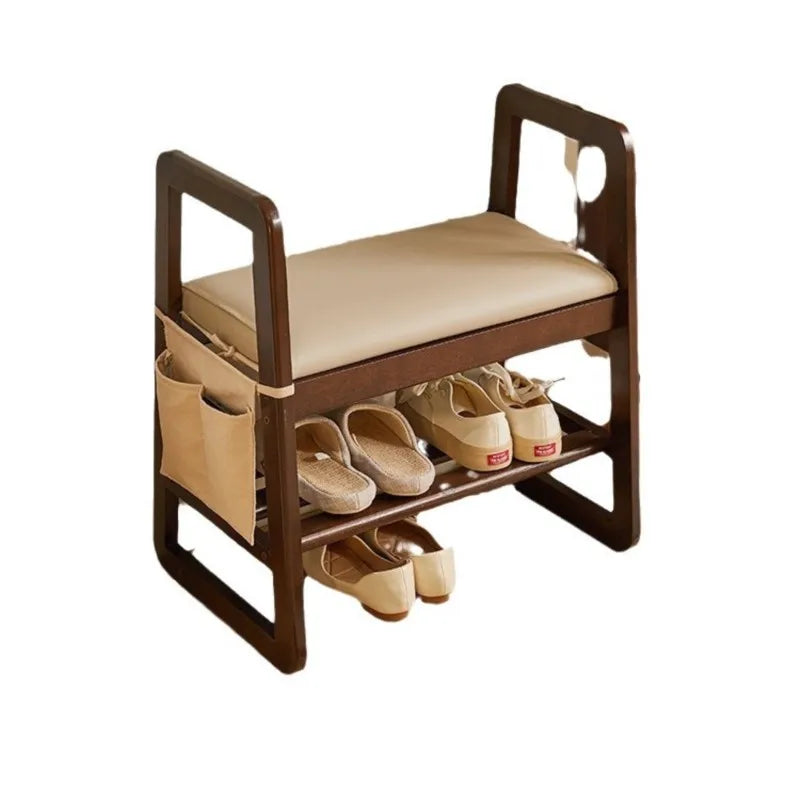 Verona Wooden Ottoman – Elegant Solid Wood Frame with Plush Cushioning