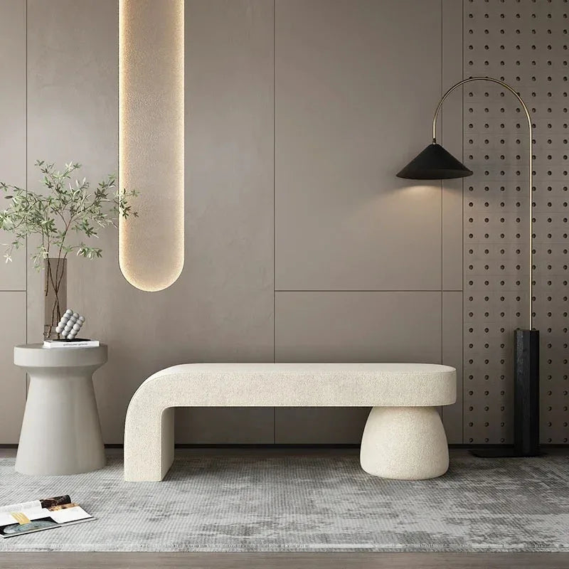 Luxury Lambswool Shoe Changing Stool