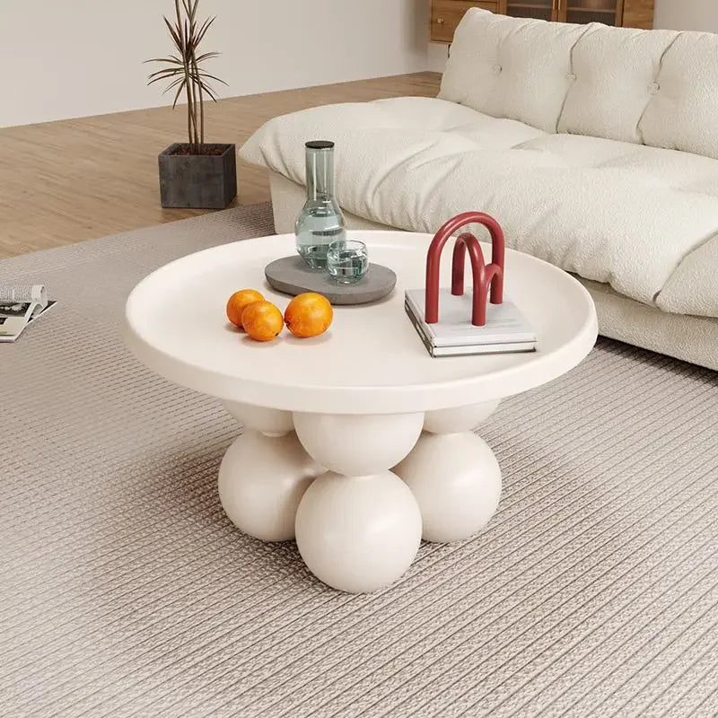 Sleek Aurelle Round Coffee Table – Premium Stainless Steel with Smooth Finish