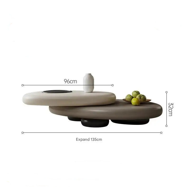 Milano Luxe Coffee Table – Premium Metal & Wood, Alien-Inspired Design