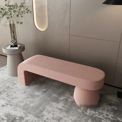 Luxury Lambswool Shoe Changing Stool