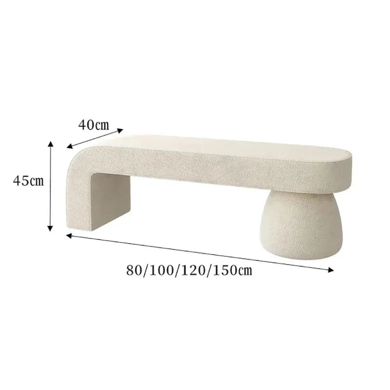 Luxury Lambswool Shoe Changing Stool