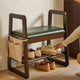 Verona Wooden Ottoman – Elegant Solid Wood Frame with Plush Cushioning